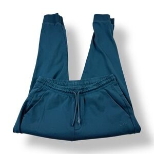BOSS Hugo Boss Men Teal Blue Jogger Sweatpants Size M Drawstring Pockets